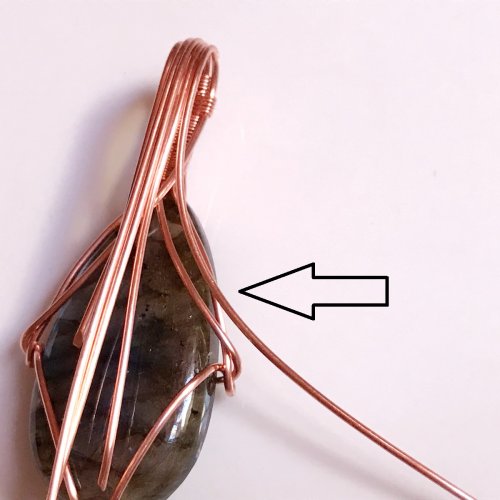 Erika Pal's Flow Pendant - , Contemporary Wire Jewelry, Loops, Wire Loop, Wrapped Wire Loop, Wire Wrapping, Wrapping, Wire Wrapping Jewelry, flow pendant