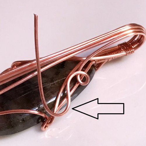 Erika Pal's Flow Pendant - , Contemporary Wire Jewelry, Loops, Wire Loop, Wrapped Wire Loop, Wire Wrapping, Wrapping, Wire Wrapping Jewelry, flow pendant