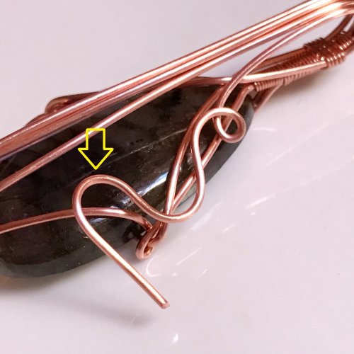 Erika Pal's Flow Pendant - , Contemporary Wire Jewelry, Loops, Wire Loop, Wrapped Wire Loop, Wire Wrapping, Wrapping, Wire Wrapping Jewelry, flow pendant