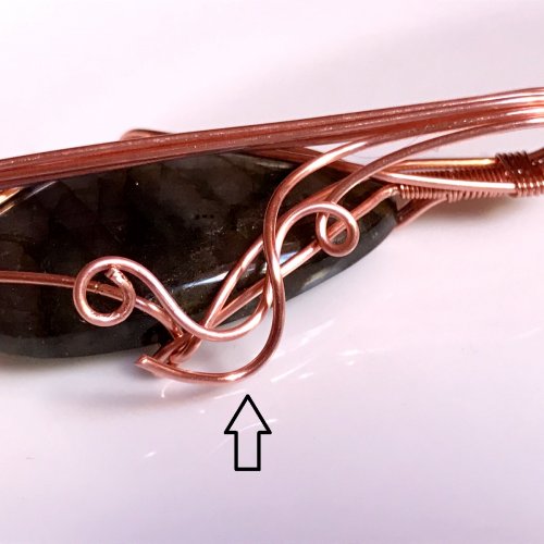 Erika Pal's Flow Pendant - , Contemporary Wire Jewelry, Loops, Wire Loop, Wrapped Wire Loop, Wire Wrapping, Wrapping, Wire Wrapping Jewelry, flow pendant