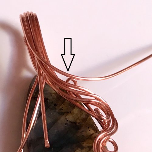 Erika Pal's Flow Pendant - , Contemporary Wire Jewelry, Loops, Wire Loop, Wrapped Wire Loop, Wire Wrapping, Wrapping, Wire Wrapping Jewelry, flow pendant