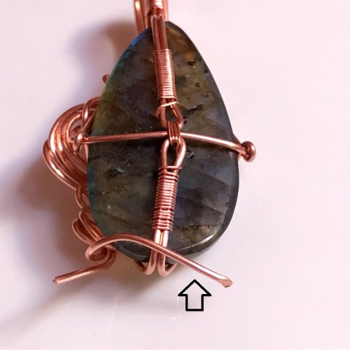 Erika Pal's Flow Pendant - , Contemporary Wire Jewelry, Loops, Wire Loop, Wrapped Wire Loop, Wire Wrapping, Wrapping, Wire Wrapping Jewelry, flow pendant