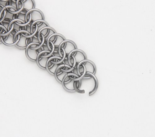 Kylie Jones's Black Drops Stainless Steel Chain Maille Bracelet - , Chain Maille Jewelry, Making Chain, Chain Making , Close the large 18g ring and at the other end 