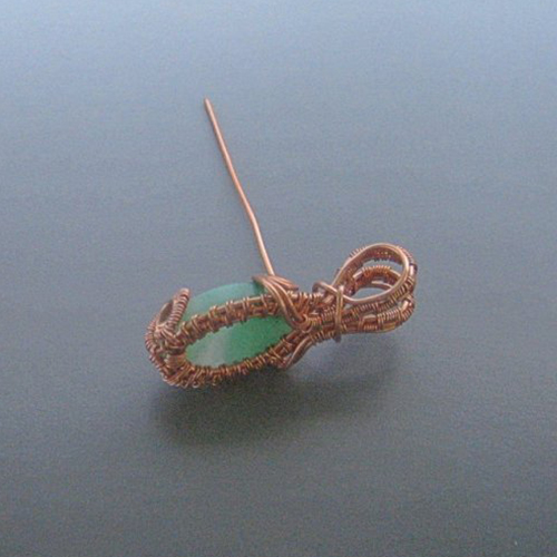 Dianna Biehl Mooses's Cabochon Woven Wire Pendant  - , Wire Weaving, Wire Wrapping, Wrapping, Wire Wrapping Jewelry, Weaving, Wire Weaving, Weaving Wire, Step 29