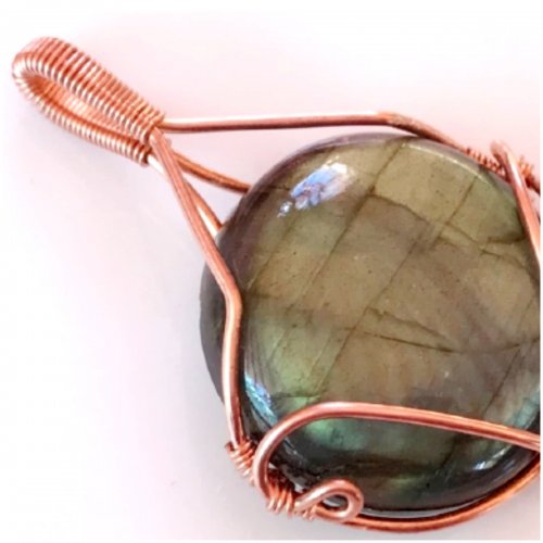 Erika Pal's Wire Wrapped Cabochon Pendant - , Classic Wire Jewelry, Wire Wrapping, Wrapping, Wire Wrapping Jewelry, Repeat the same step on the left side as well