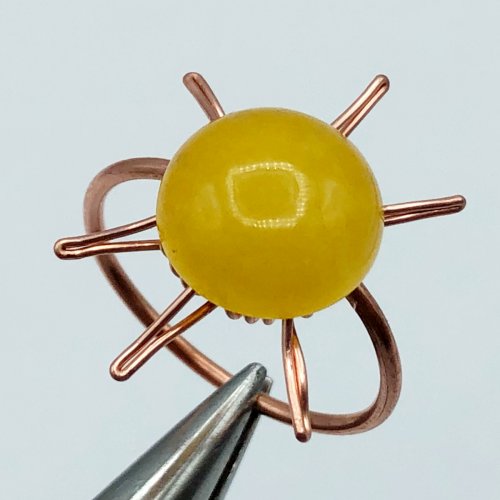 Erika Pal's Simplicity Ring - , Contemporary Wire Jewelry, Wire Wrapping, Wrapping, Wire Wrapping Jewelry, prong wire ring