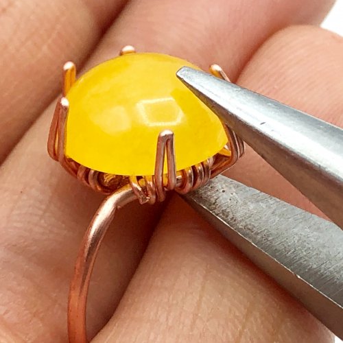 Erika Pal's Simplicity Ring - , Contemporary Wire Jewelry, Wire Wrapping, Wrapping, Wire Wrapping Jewelry, prong wire ring