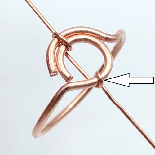 Erika Pal's Daintiness Wrap Ring  - , Contemporary Wire Jewelry, Wire Wrapping, Wrapping, Wire Wrapping Jewelry, Now wrap the lower wire end around