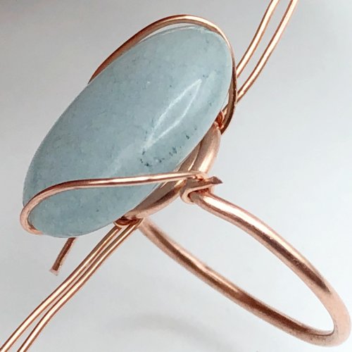 Erika Pal's Daintiness Wrap Ring  - , Contemporary Wire Jewelry, Wire Wrapping, Wrapping, Wire Wrapping Jewelry, cut off the extra end of it