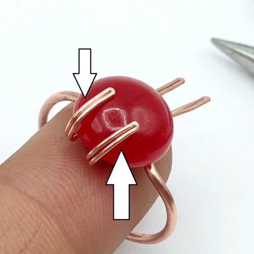 Erika Pal's Devotion Cabochon Ring - , Contemporary Wire Jewelry, Wire Wrapping, Wrapping, Wire Wrapping Jewelry, devotion cabochon ring