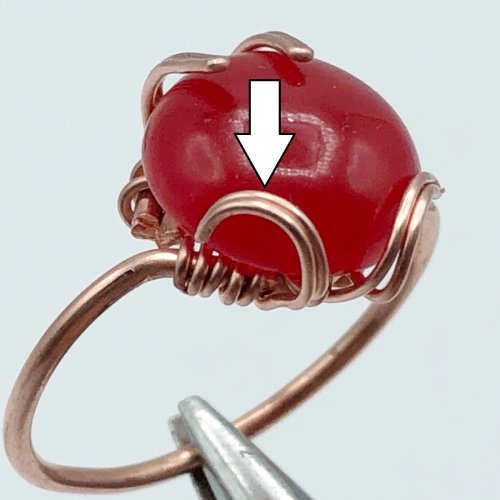 Erika Pal's Captured Gemstone Ring - , Contemporary Wire Jewelry, Wire Wrapping, Wrapping, Wire Wrapping Jewelry, wire captured gemstone ring