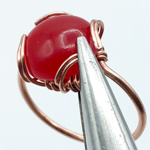 Erika Pal's Captured Gemstone Ring - , Contemporary Wire Jewelry, Wire Wrapping, Wrapping, Wire Wrapping Jewelry, wire captured gemstone ring