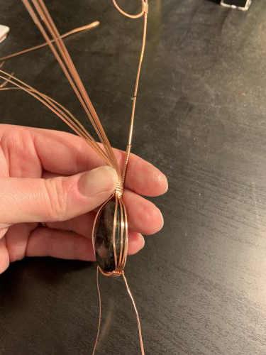 Kendra Austin's Sterling Wire Wrapped Bookmark - , Hair Accessories, Zipper Pulls, Christmas Ornaments, Wire Wrapping, Wrapping, Wire Wrapping Jewelry, Arrange the wires in preparation for creating the decorative swirls