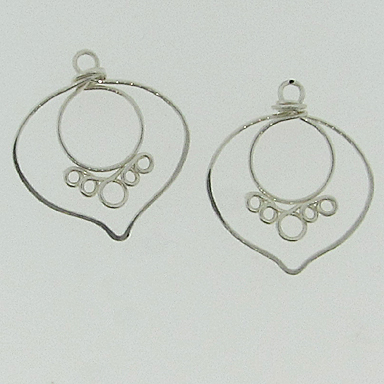 Susan Barzacchini's Lotus Petal Fringe Earrings - , Contemporary Wire Jewelry, Loops, Wire Loop, Wrapped Wire Loop, Wire Wrapping, Wrapping, Wire Wrapping Jewelry,  Lotus Petal Fringe Earrings