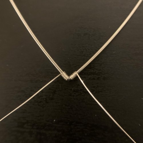 Kendra Austin's Filigree Heart Pendant - Start the Weave, Contemporary Wire Jewelry, Weaving, Wire Weaving, Weaving Wire, You will need more weaving wire on the right side