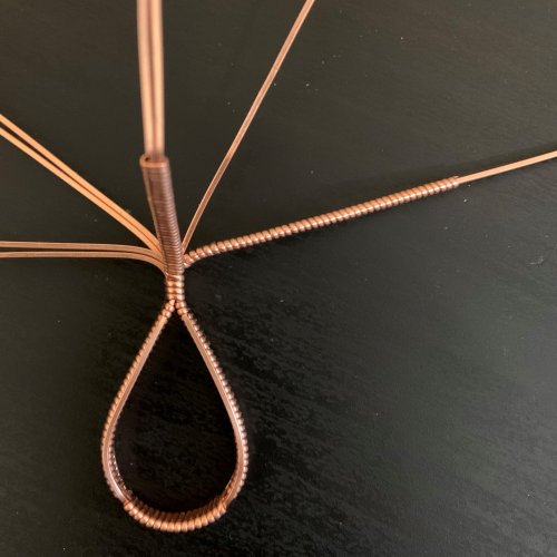 Kendra Austin's Classic Wire Wrapped Cabochon - Complete the Wrapping Wire, Classic Wire Jewelry, Wire Wrapping, Wrapping, Wire Wrapping Jewelry, Bring the wrapping wire between the separated base wires