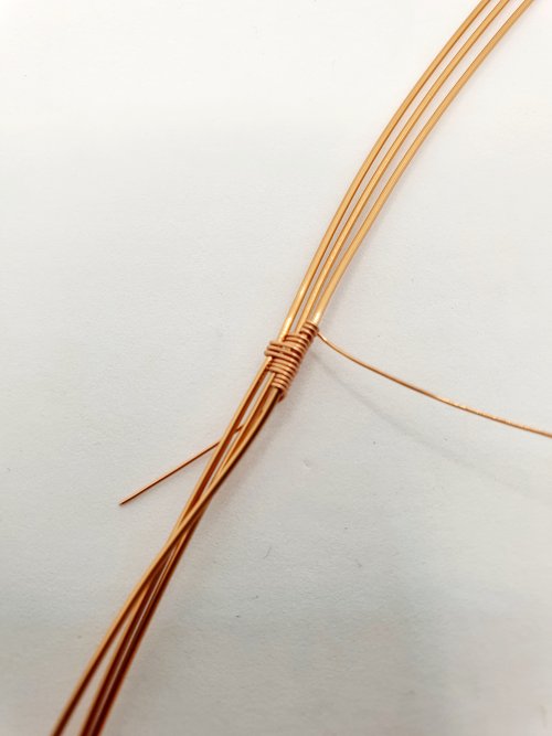 Natalie Patten's Wire Wrap a Chandelier Crystal - , Contemporary Wire Jewelry, Wire Wrapping, Wrapping, Wire Wrapping Jewelry, Weaving, Wire Weaving, Weaving Wire, Wrap the bottom wire three times