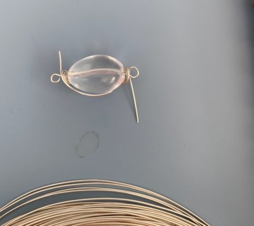 Lori Cranson's Fire and Ice Long Necklace - , Contemporary Wire Jewelry, Coiling, Coiling Wire, Wire Coiling,  slide it through the center of one side of the spiral