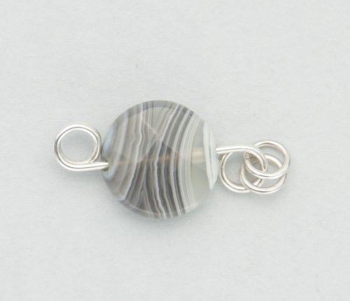 Kylie Jones's Botswana Agate Half Byzantine Chain Maille Necklace  - , Chain Maille Jewelry, Making Chain, Chain Making , Using the small rings attach a 2-2-2 chain