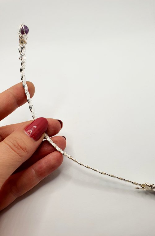 Natalie Patten's Braided Wire Cuff - , Contemporary Wire Jewelry, Spirals, Wire Spiral, Spiral Wire Wrap, Weaving, Wire Weaving, Weaving Wire,  with a bracelet mandrel or something cylindrical
