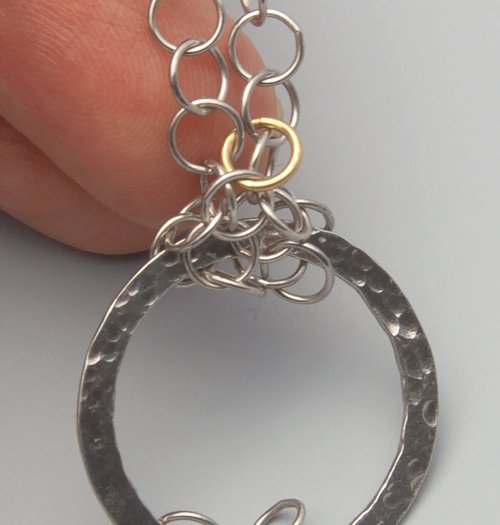 Kylie Jones's Flowing Chain Pendant - , Contemporary Wire Jewelry, Beads, Flowing chain pendant