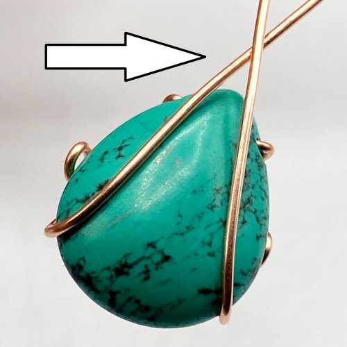 Erika Pal's Graceful Drop Pendant - , Contemporary Wire Jewelry, Coiling, Coiling Wire, Wire Coiling, Wire Wrapping, Wrapping, Wire Wrapping Jewelry, Switch to the back view