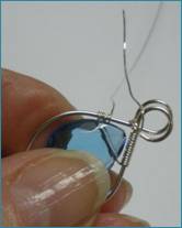 Judy Larson's Beaded Briolette Pendant - , Wire Weaving, Wire Wrapping, Wrapping, Wire Wrapping Jewelry, Weaving, Wire Weaving, Weaving Wire, Adding wraps on each side of the frame.