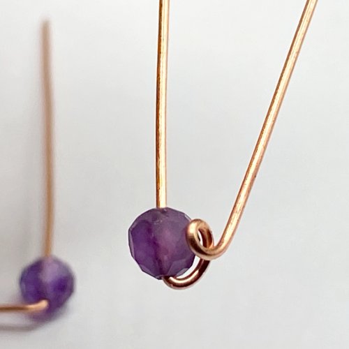 Erika Pal's Birthstone Wire Earrings - , Contemporary Wire Jewelry, Loops, Wire Loop, Wrapped Wire Loop, Wire Wrapping, Wrapping, Wire Wrapping Jewelry, birthstone wire earrings