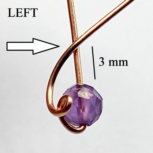 Erika Pal's Birthstone Wire Earrings - , Contemporary Wire Jewelry, Loops, Wire Loop, Wrapped Wire Loop, Wire Wrapping, Wrapping, Wire Wrapping Jewelry, Take the left earring