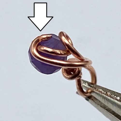 Erika Pal's Birthstone Wire Earrings - , Contemporary Wire Jewelry, Loops, Wire Loop, Wrapped Wire Loop, Wire Wrapping, Wrapping, Wire Wrapping Jewelry,  bend the short wire end