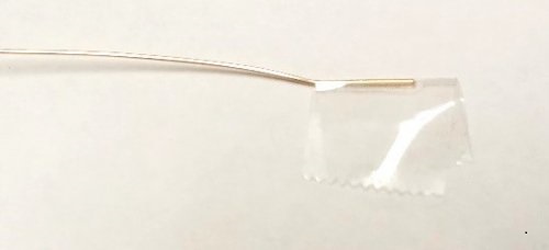 Judy Larson's Bead-Wrapped Hoop Earrings - , Contemporary Wire Jewelry, Lashing, Wire Lashing, cut two pieces 15 to 18  long