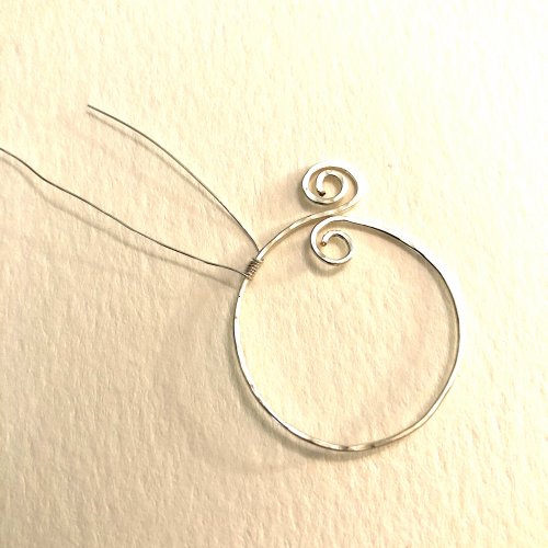 Kristal Wick's Turquoise Tears - , Contemporary Wire Jewelry, Lashing, Wire Lashing, Using your flush cutters