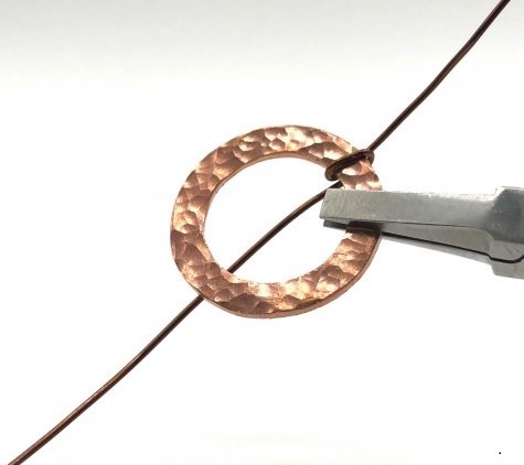 Kristal Wick's Enter Fall Necklace - , Contemporary Wire Jewelry, Coiling, Coiling Wire, Wire Coiling, Forging, Forging Jewelry, Jewelry Forging, Spirals, Wire Spiral, Spiral Wire Wrap, Oxidizing Wire, Oxidizing, Antiquing Wire, Antiquing, Texturing, wrapping wire