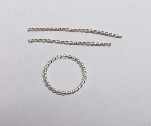 Judy Larson's Lacy Washers - , Contemporary Wire Jewelry, Butane Torch, Soldering, Solder, smaller ring was stretched out to match the larger of the two rings    