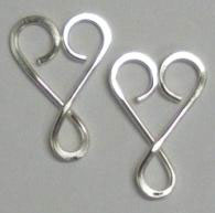 Judy Larson's Heart Link Bracelet and Earrings - , Contemporary Wire Jewelry, Making Chain, Chain Making , Jump Rings, Jump Ring, Making Jump Rings, Loops, Wire Loop, Wrapped Wire Loop, Texturing, Wire Wrapping, Wrapping, Wire Wrapping Jewelry, Hammer and creating curves.