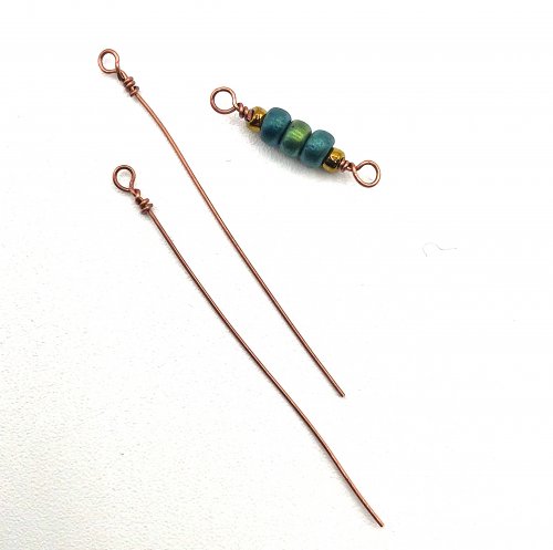 Kristal Wick's Icy Glacier Necklace - , Wire Jewelry Design, Design, make a wrapped loop and string on the beads