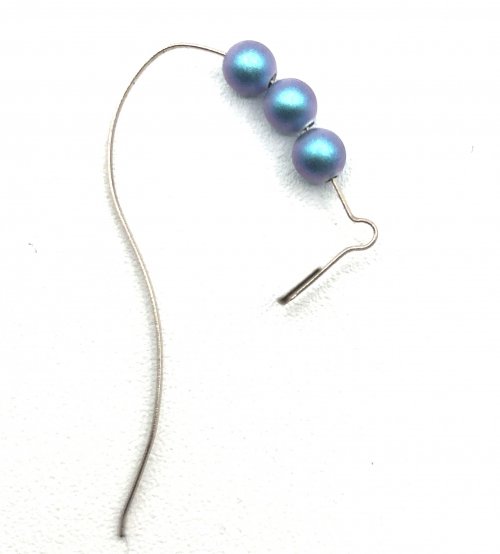 Kristal Wick's Alaskan Pastel Earrings - , Contemporary Wire Jewelry, Beads, gently bend out the long wire