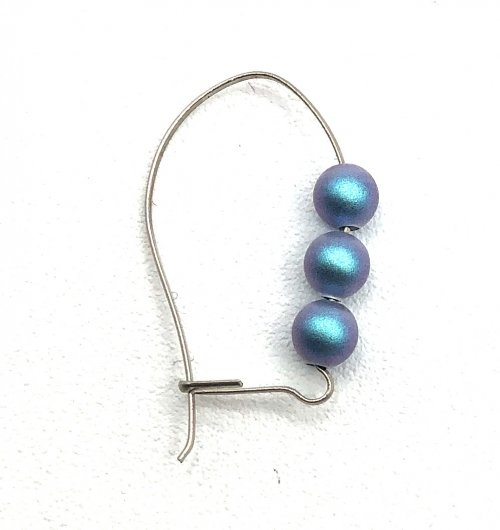 Kristal Wick's Alaskan Pastel Earrings - , Contemporary Wire Jewelry, Beads, trim and file the wire end