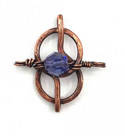 Kristal Wick's Purple Paradise Bracelet - , Contemporary Wire Jewelry, Forging, Forging Jewelry, Jewelry Forging, Oxidizing Wire, Oxidizing, Antiquing Wire, Antiquing, Texturing, Wire Wrapping, Wrapping, Wire Wrapping Jewelry, patina the link
