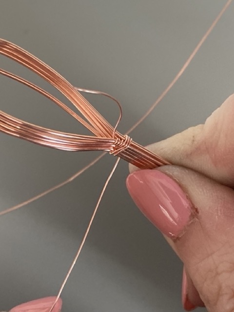 Elizabeth Schultz's Swirly Teardrop Pendant  - , Classic Wire Jewelry, Wire Wrapping, Wrapping, Wire Wrapping Jewelry, Weaving, Wire Weaving, Weaving Wire, secure the wires