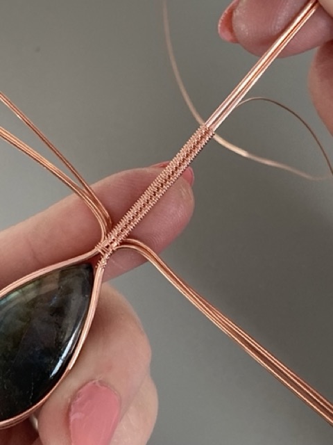Elizabeth Schultz's Swirly Teardrop Pendant  - , Classic Wire Jewelry, Wire Wrapping, Wrapping, Wire Wrapping Jewelry, Weaving, Wire Weaving, Weaving Wire, weave the wire