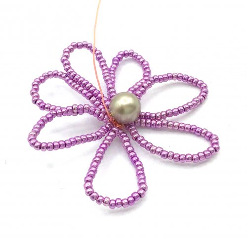 Kristal Wick's Blooming Wire Whimsy Earrings - , Beading, Wire Wrapping, Wrapping, Wire Wrapping Jewelry, Beads, secure the pearl with the wire