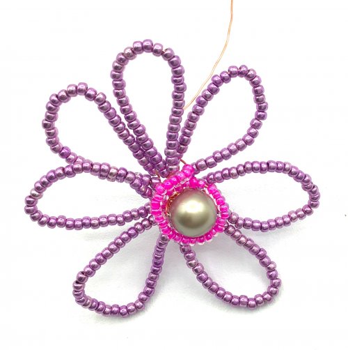 Kristal Wick's Blooming Wire Whimsy Earrings - , Beading, Wire Wrapping, Wrapping, Wire Wrapping Jewelry, Beads, secure the wire to the back
