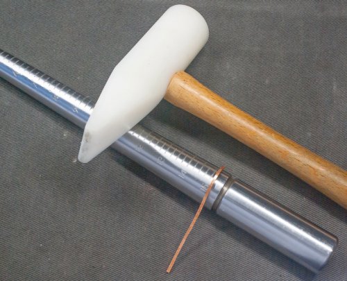 Kylie Jones's Beaded RIng Pendant - , Contemporary Wire Jewelry, Texturing, Butane Torch, Soldering, Solder, start curving the wire