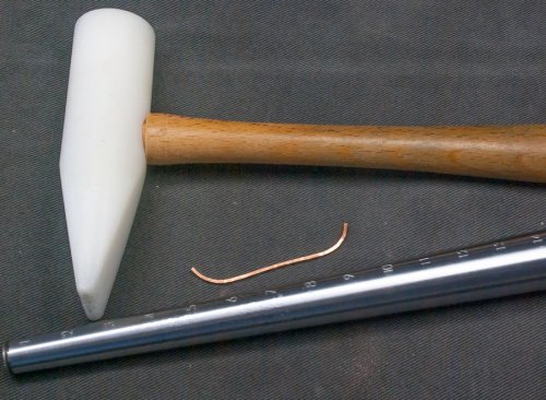 Kylie Jones's Beaded RIng Pendant - , Contemporary Wire Jewelry, Texturing, Butane Torch, Soldering, Solder, curve each end of the wire