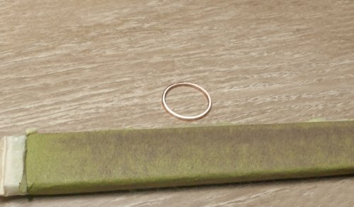 Kylie Jones's Beaded RIng Pendant - , Contemporary Wire Jewelry, Texturing, Butane Torch, Soldering, Solder, polish up the ring