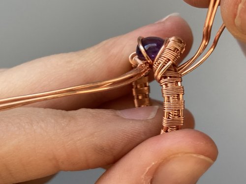 Elizabeth Schultz's Jordan Wire Woven Ring - , Wire Weaving, Weaving, Wire Weaving, Weaving Wire, wrap the woven section around the ring band