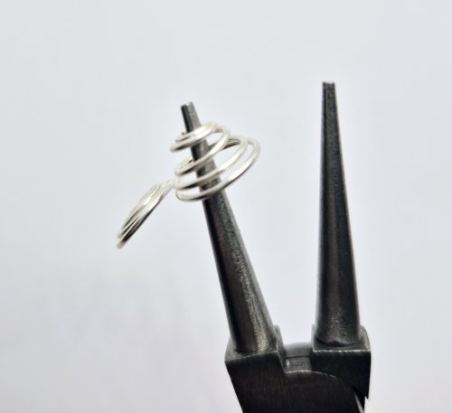 Natalie Patten's Wire Caged Beads - , Findings & Components, Toggles & Clasps, Earwire & Headpin, Findings, Clasps, Components, Wire Wrapping, Wrapping, Wire Wrapping Jewelry, gently push the spiral into a cone shape