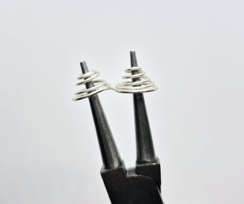 Natalie Patten's Wire Caged Beads - , Findings & Components, Toggles & Clasps, Earwire & Headpin, Findings, Clasps, Components, Wire Wrapping, Wrapping, Wire Wrapping Jewelry, gently push the spiral into a cone shape