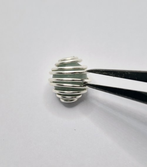 Natalie Patten's Wire Caged Beads - , Findings & Components, Toggles & Clasps, Earwire & Headpin, Findings, Clasps, Components, Wire Wrapping, Wrapping, Wire Wrapping Jewelry, pliers can be used to push the wires into place
